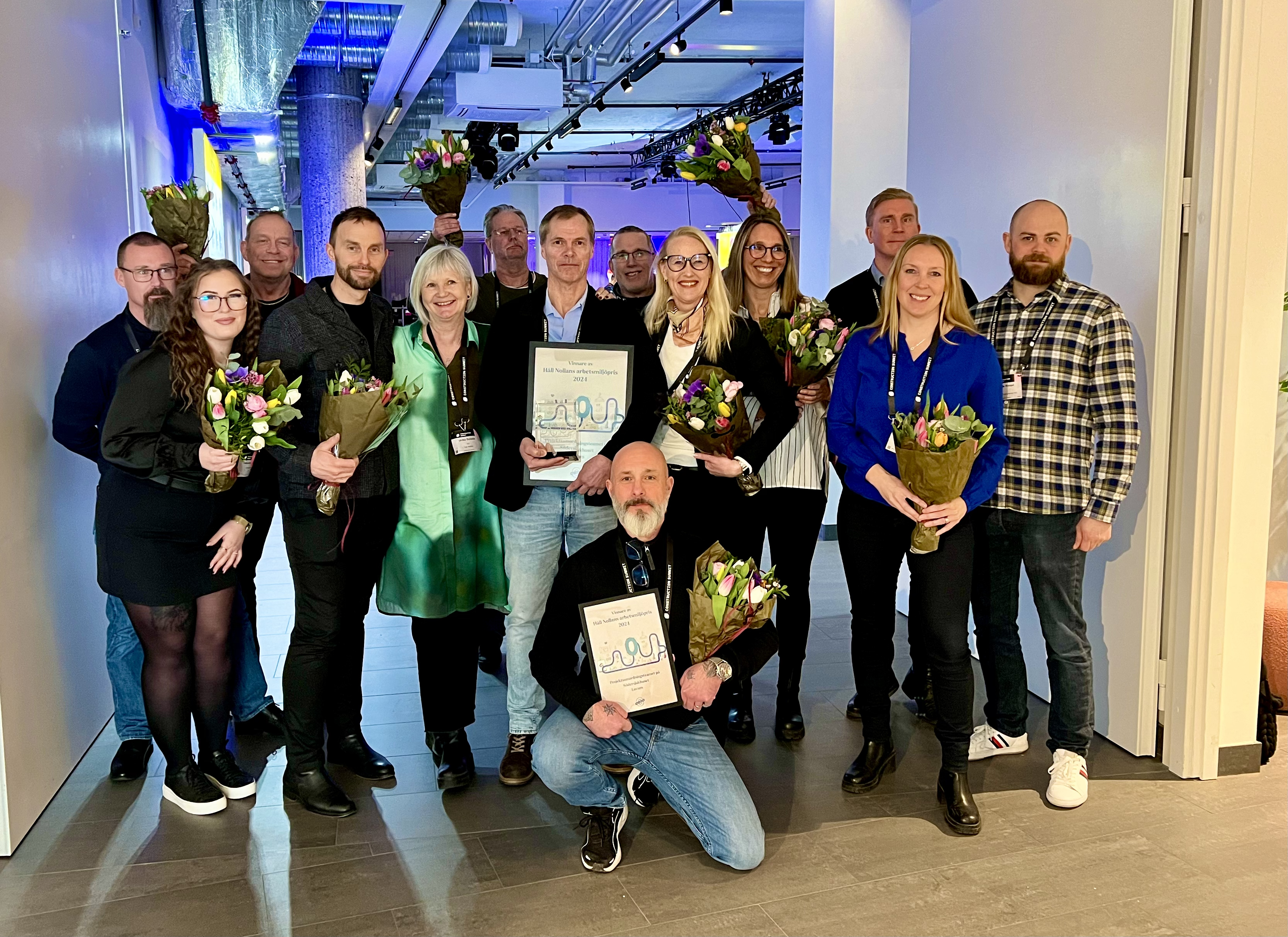 Representanter från alla finalistteam Håll Nollans arbetsmiljöpris 2024